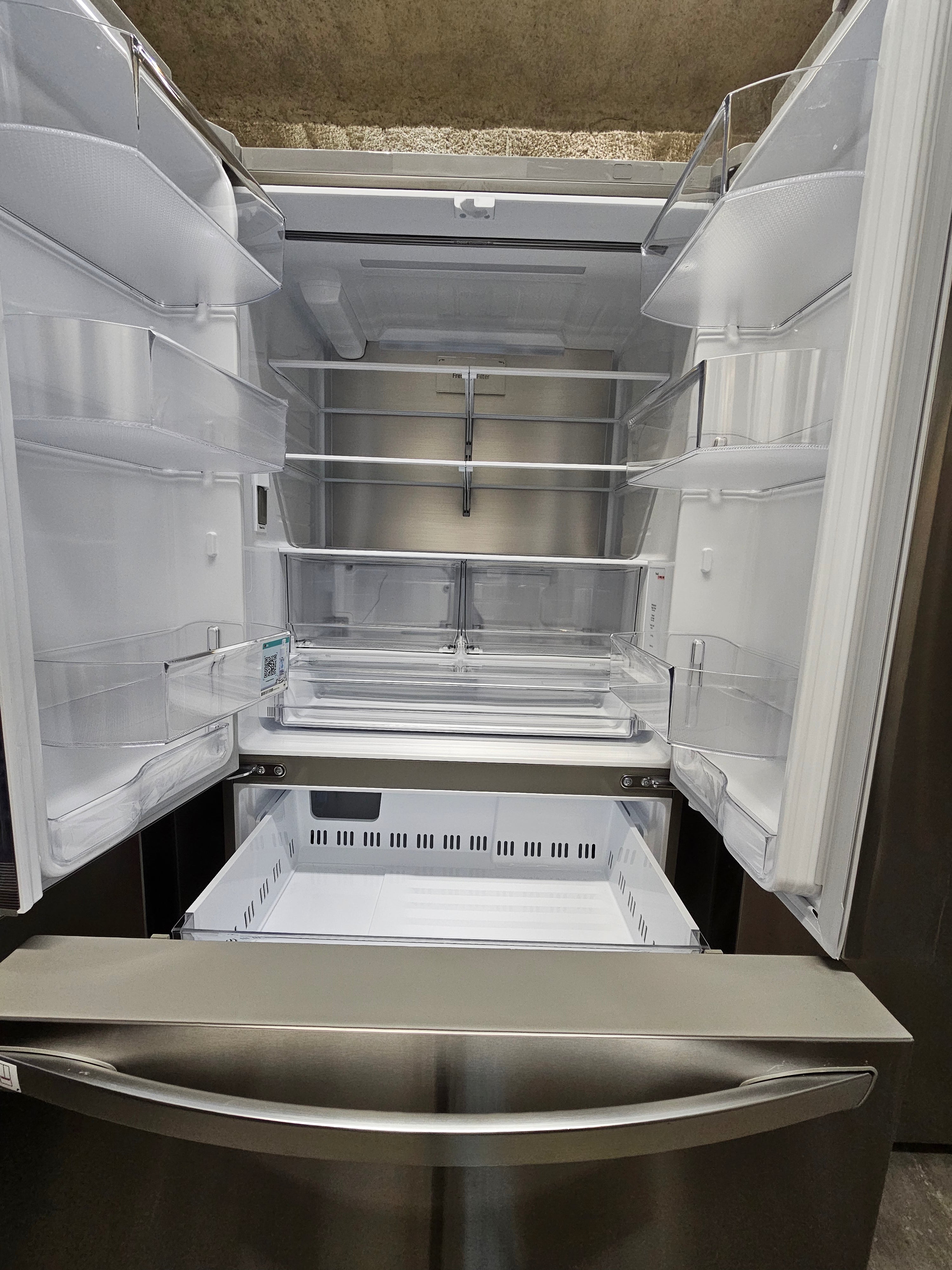 LG Counter-Depth MAX 26.5 Cu. Ft. French Door Smart Refrigerator with Internal Water Stainless Steel